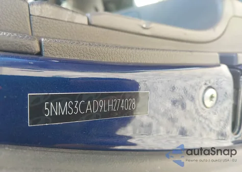 2020 Hyundai Santa Fe Sel z USA, uszkodzony, nr VIN 5NMS3CAD9LH274028